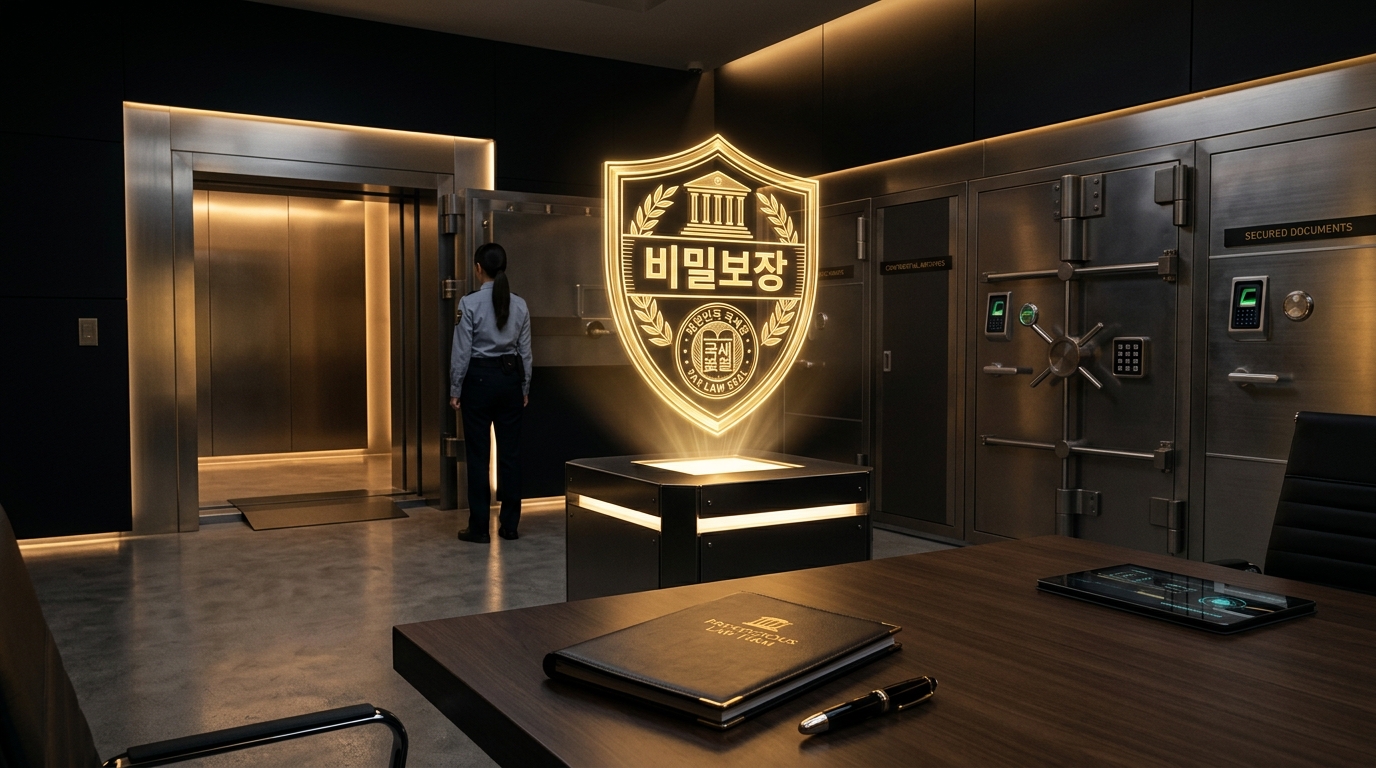 국가 공인 데이터 보안 규격 및 암호화 금고 (AI 생성 이미지)